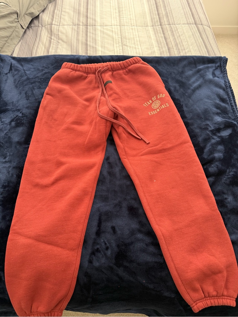 Essentials Kids Coral Red Sweatpants with Logo